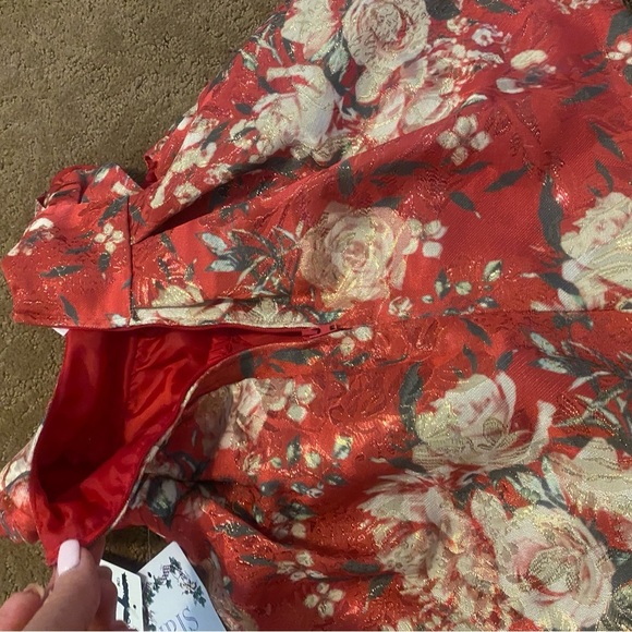 Party Holiday Dress Red Gold Shimmer Green New Size 12 months - Picture 9 of 12